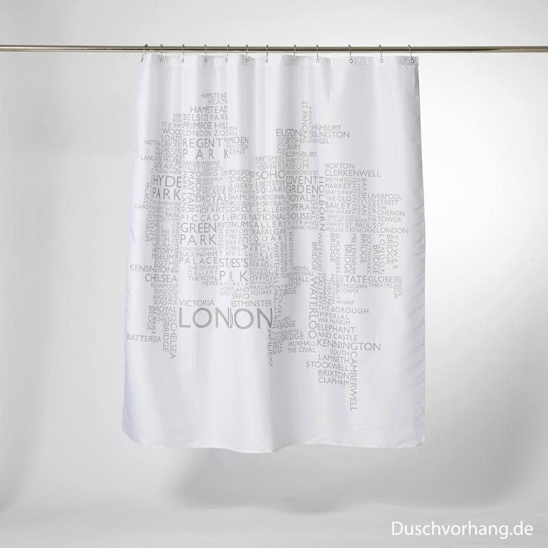 Duschvorhang Textil 180x180 London Duschvorhang Textil 180x180 London