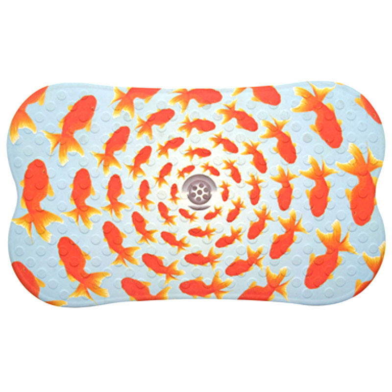 Antirutsch Badematte Gummi Design Goldfisch 70x40cm