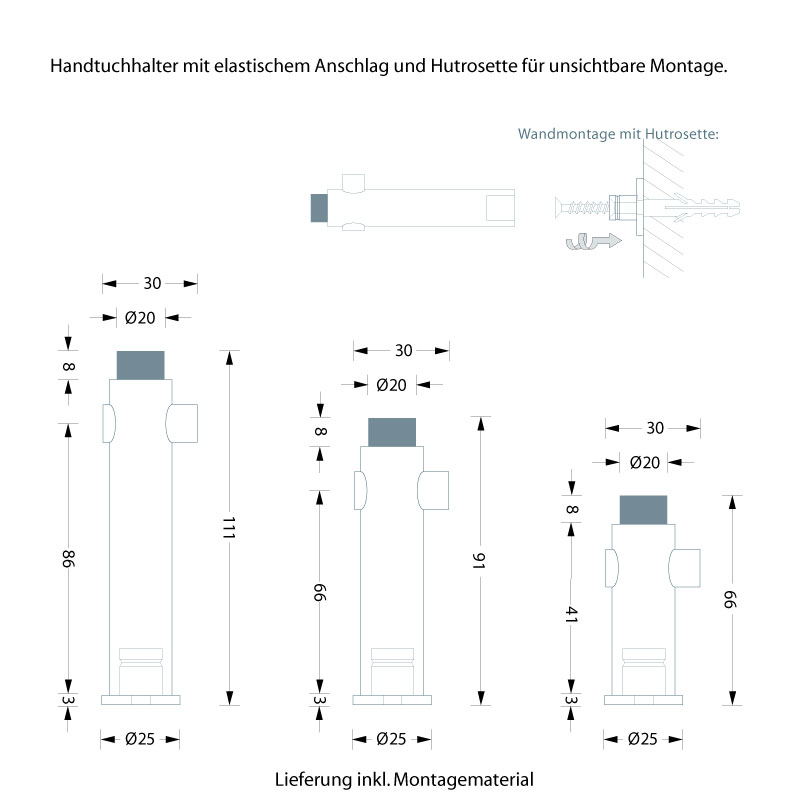 PHOS Handtuchhalter mit Wandtürstopper Funktion - Edelstahl PHOS Handtuchhalter mit Wandtürstopper Funktion - Edelstahl