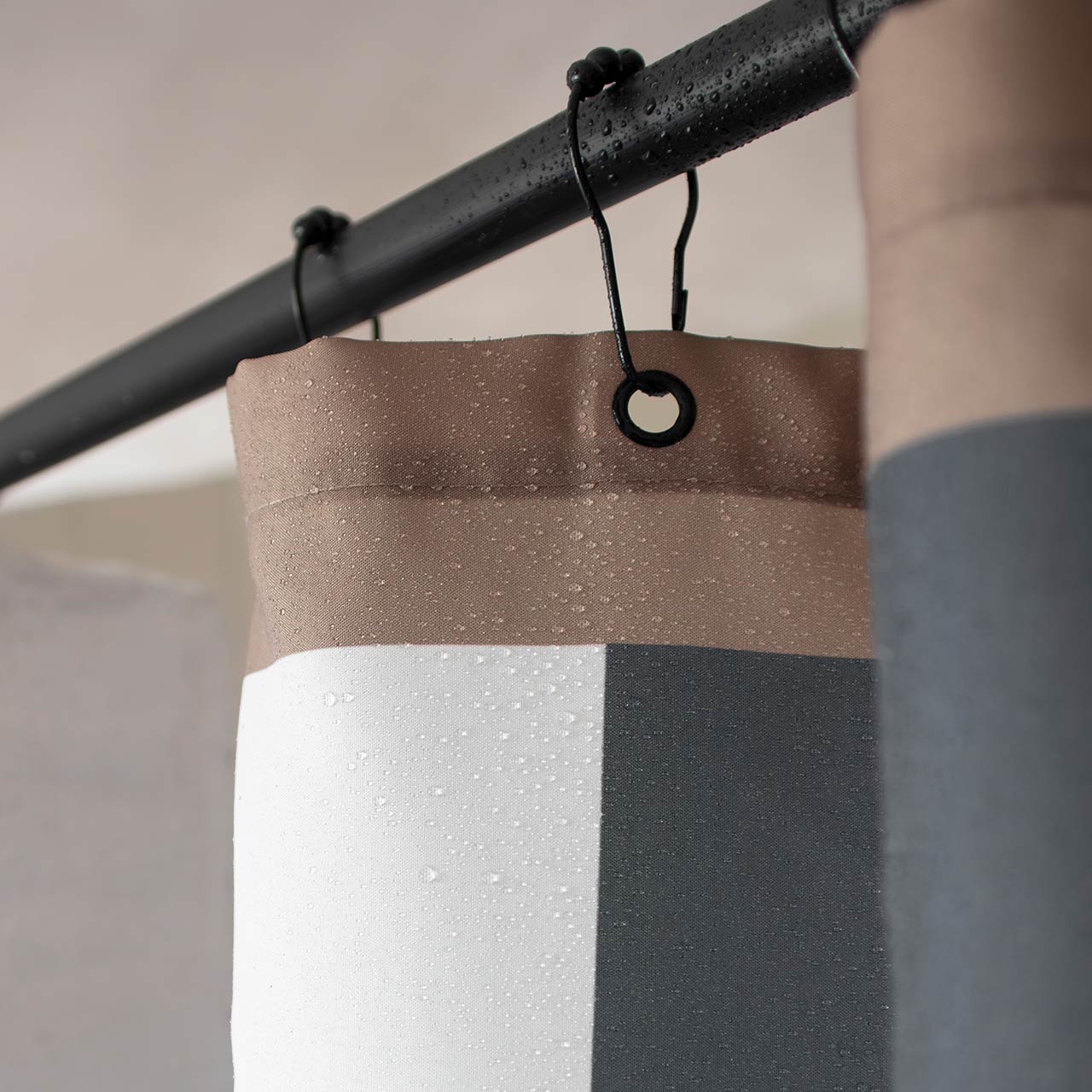 Textil Duschvorhang Karo Grau 150x200 Retro Textil Duschvorhang Karo Grau 150x200 Retro