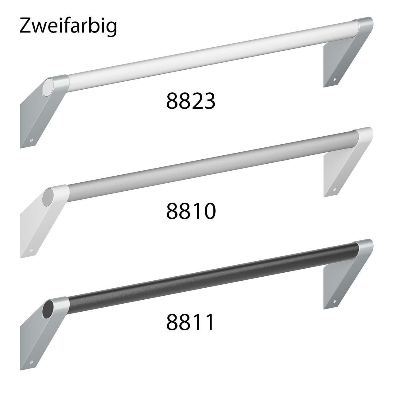 ErgoSystem Haltegriff Dusche Bad WC 90cm - verstärkt für Duschklappsitz - A100