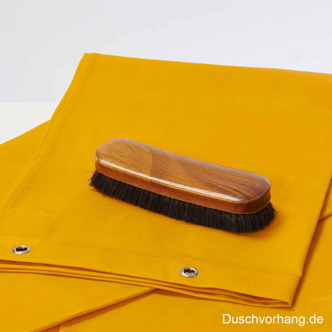 DUWAX Textil Duschvorhang Gelb Natur