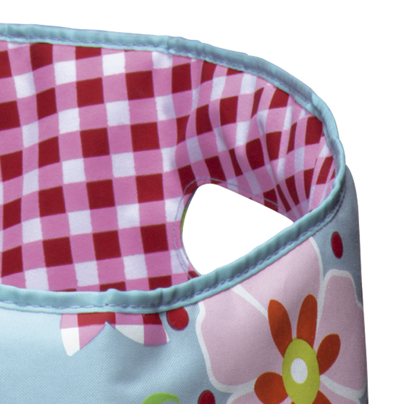 Wäschekorb rund, mit Henkel, faltbar - Blume Blau - 50x40cm Wäschekorb rund, mit Henkel, faltbar - Blume Blau - 50x40cm