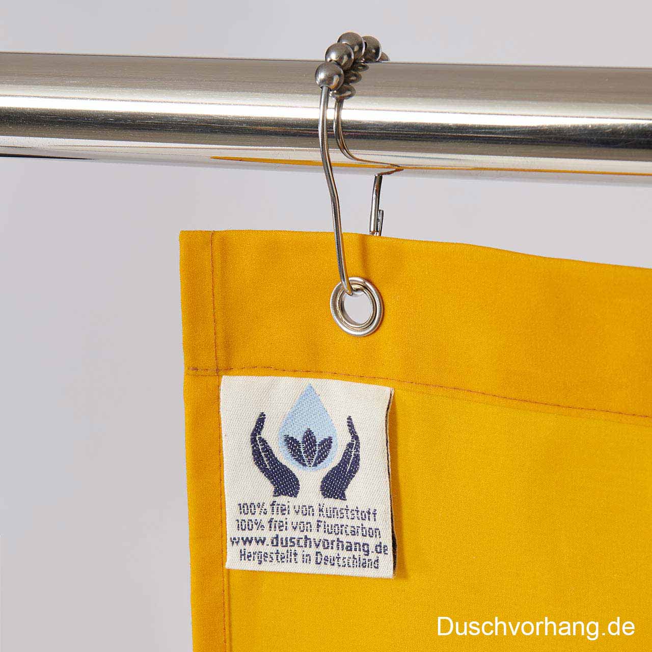 DUWAX Textil Duschvorhang Gelb DUWAX Textil Duschvorhang Gelb
