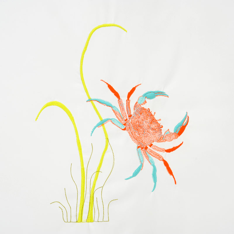 Individualisierung Stickerei Motiv Krabbe Individualisierung Stickerei Motiv Krabbe