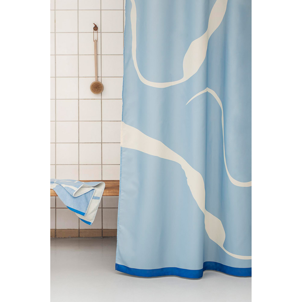 Textil Duschvorhang Blau 150x200 Nova Arte - Mette Ditmer Textil Duschvorhang Blau 150x200 Nova Arte - Mette Ditmer