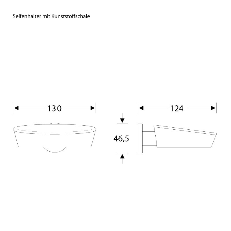 Seifenschale - Ablage - FSB Metric Edelstahl