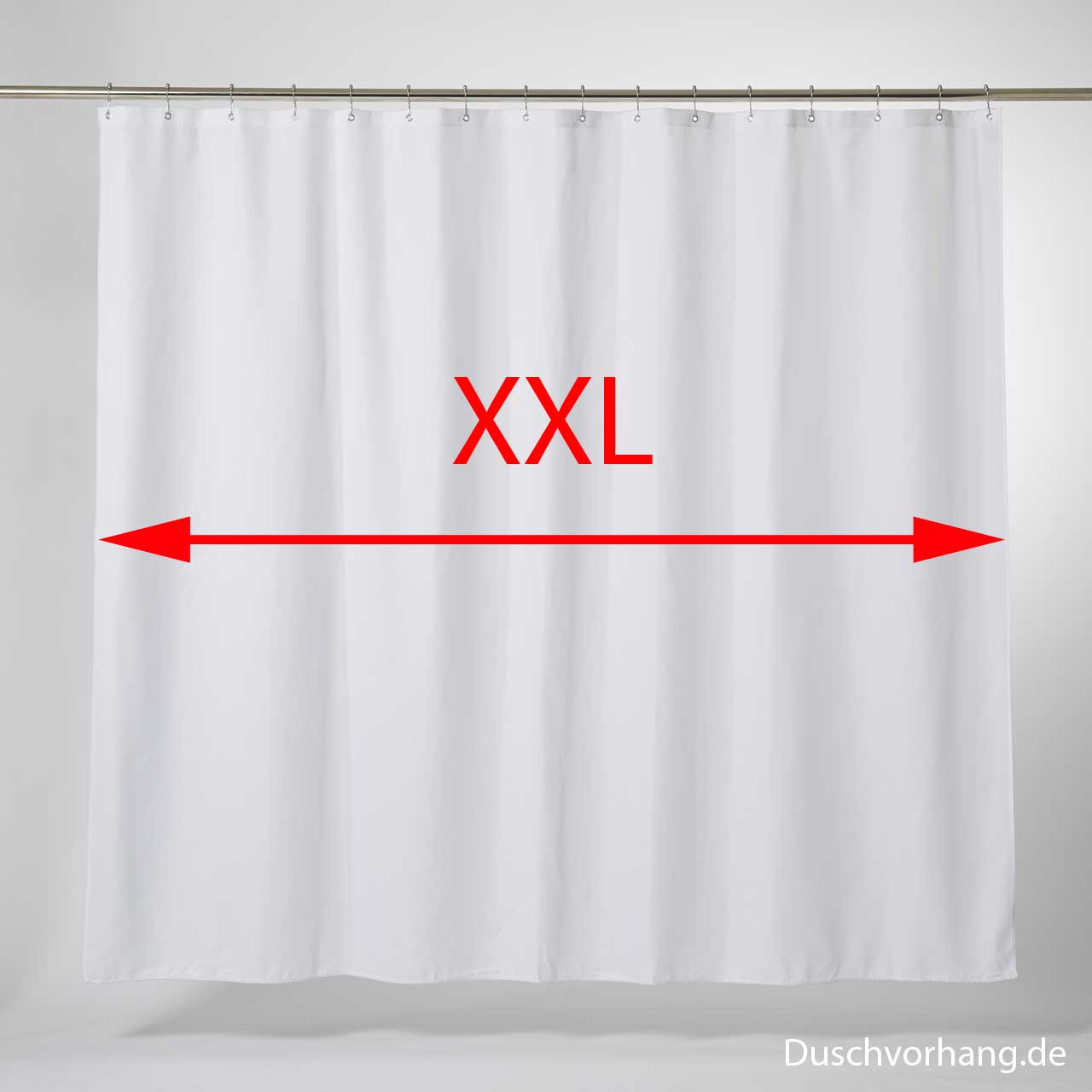 Duschvorhang Überbreite Textil Weiß 280x200 Trevira CS Duschvorhang Überbreite Textil Weiß 280x200 Trevira CS