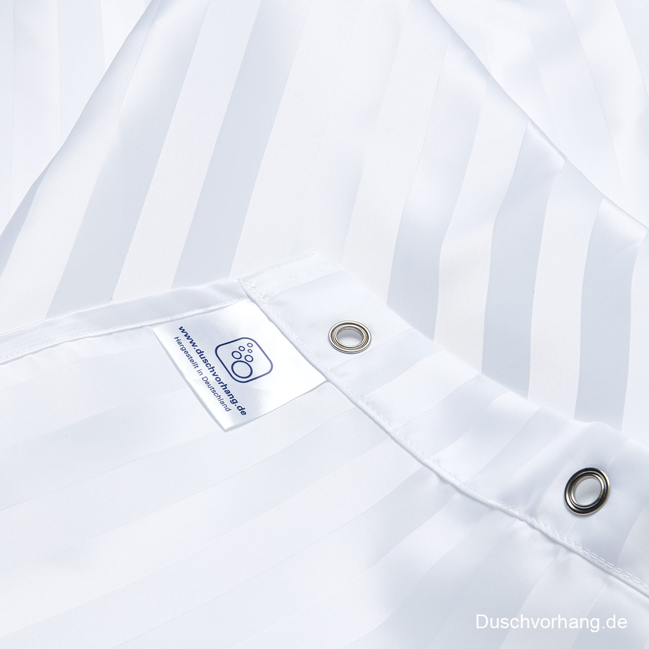 Duschvorhang-Textil-Streifen-Weiss-Pflege Waschanleitung Duschvorhang-Textil-Streifen-Weiss
