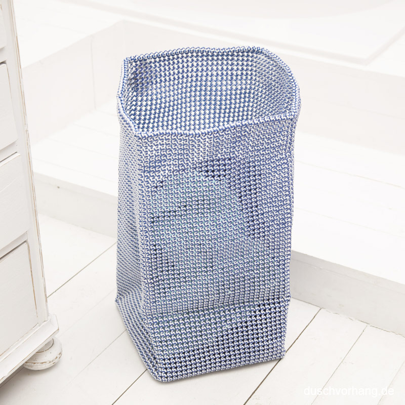 Wäschekorb Knotty 30x30x60cm blau weiß Wäschekorb Knotty 30x30x60cm blau weiß