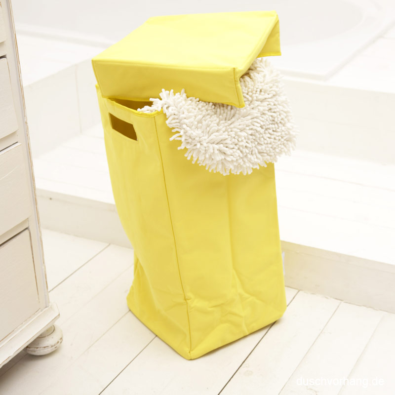 Wäschekorb mit Deckel, Henkel, faltbar - Gelb - 30x30x60cm Wäschekorb mit Deckel, Henkel, faltbar - Gelb - 30x30x60cm