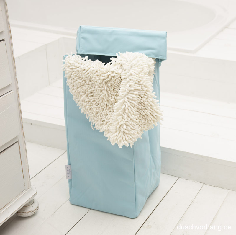 Wäschekorb mit Deckel, Henkel, faltbar - Hellblau - 30x30x60cm Wäschekorb mit Deckel, Henkel, faltbar - Hellblau - 30x30x60cm