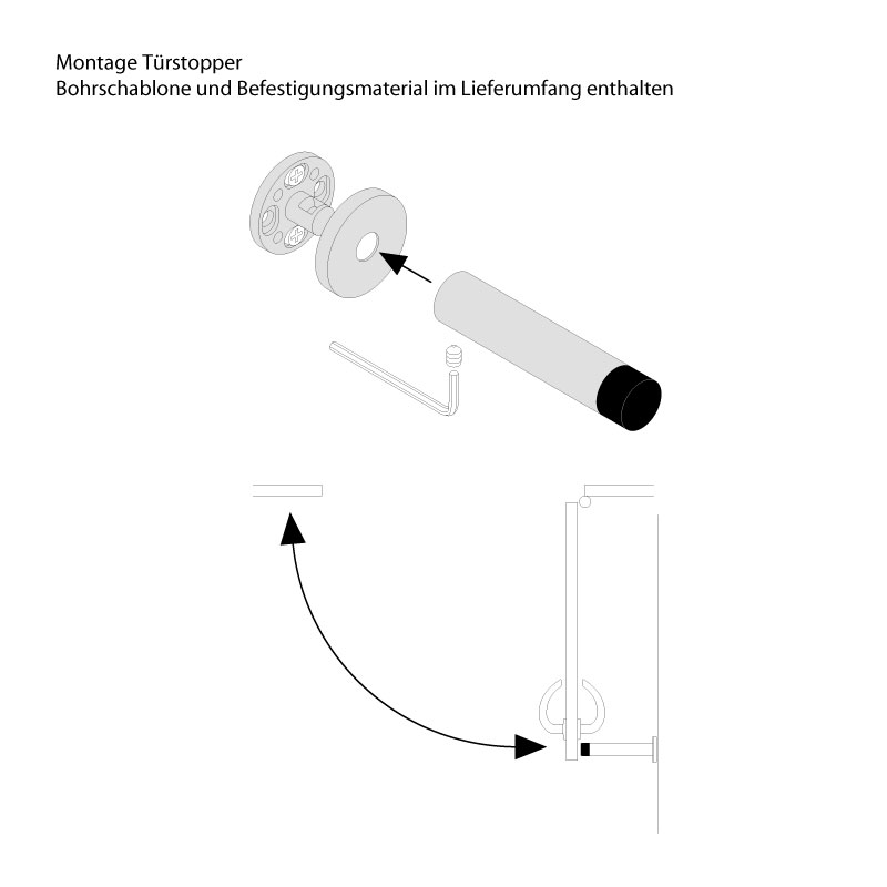 Türstopper - Bad Dusche WC - Edelstahl - ErgoSystem Metric Türstopper - Bad Dusche WC - Edelstahl - ErgoSystem Metric