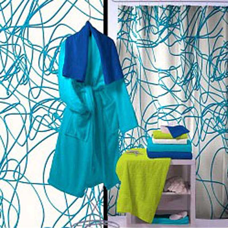 Duschvorhang 180x200 SPAGHETTI Blau