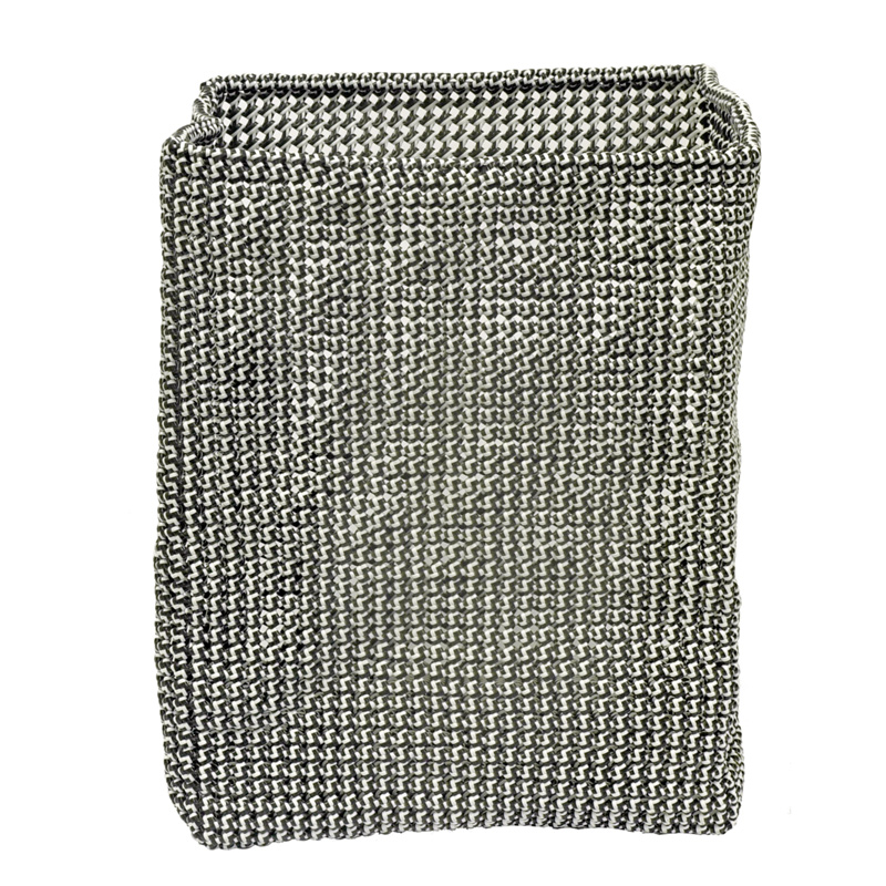 Wäschekorb geflochten Knotty 40x30x30cm schwarz weiß Wäschekorb geflochten Knotty 40x30x30cm schwarz weiß