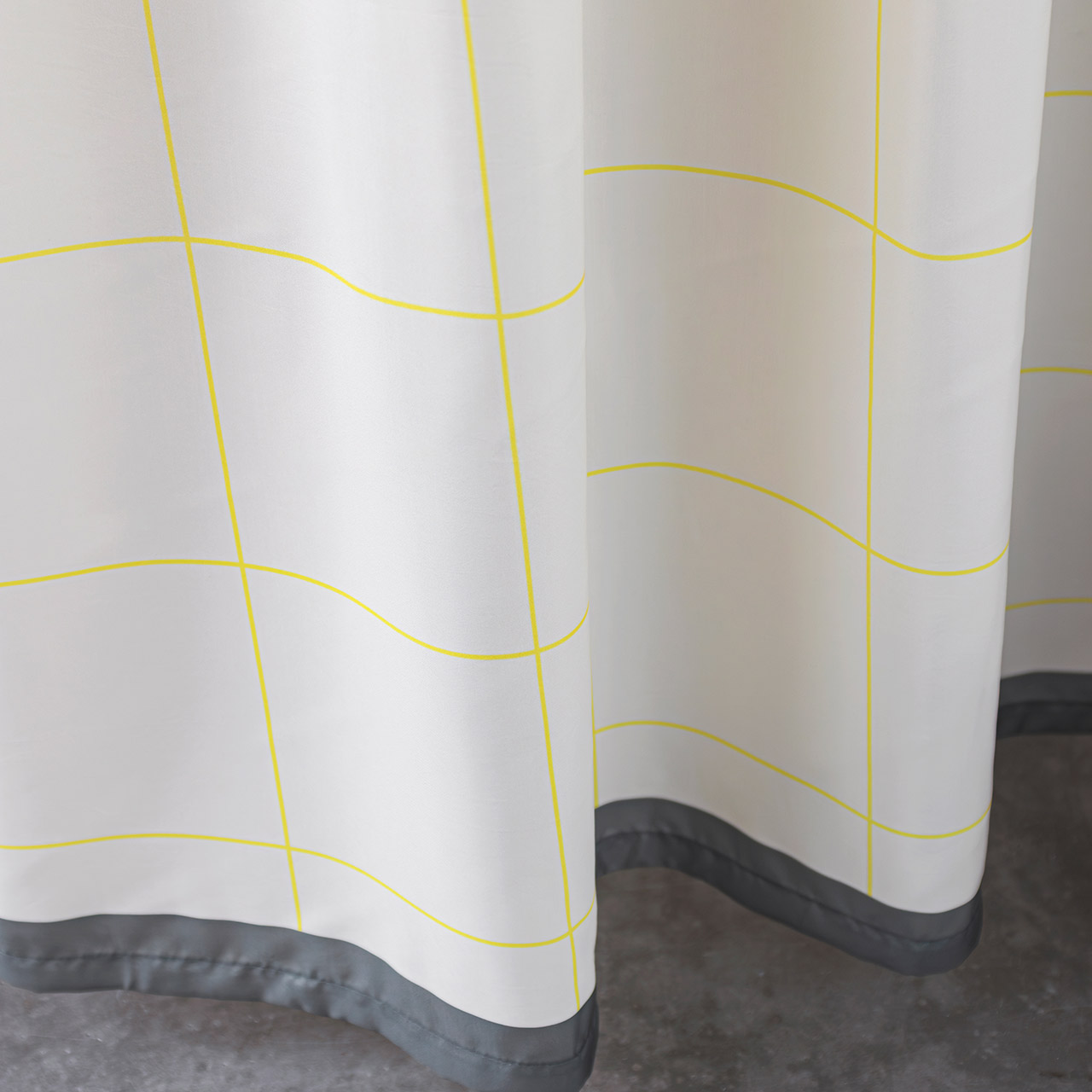 Textil Duschvorhang 150x200 (BxH in cm) Design Mesh Gelb