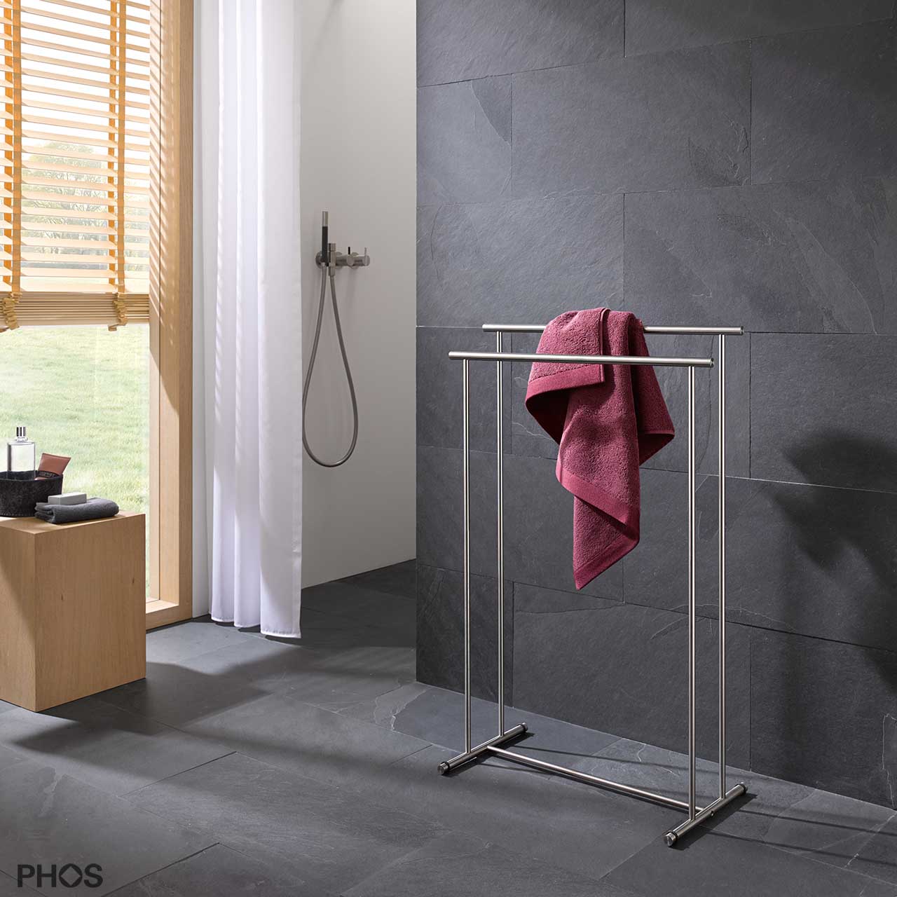 PHOS Stand Handtuchhalter HTB - Stehend - Edelstahl PHOS Stand Handtuchhalter HTB - Stehend - Edelstahl