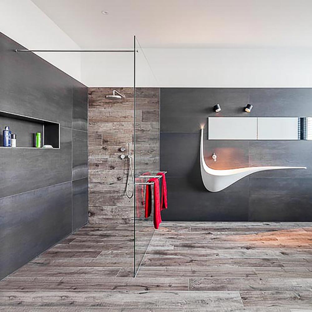 Duschvorhangstange Duschnische - 12 mm Edelstahl Duschvorhangstange Duschnische - 12 mm Edelstahl