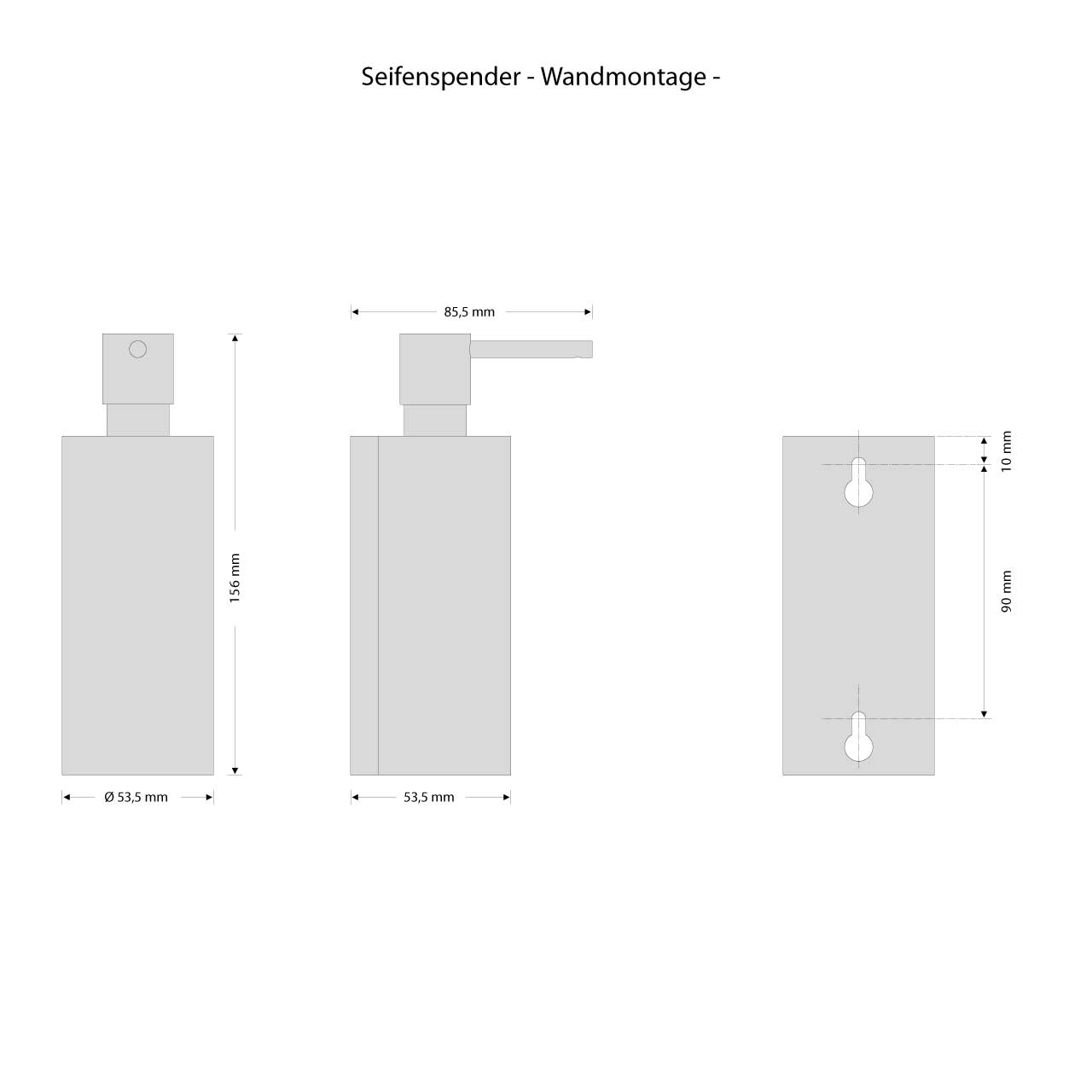 Design Seifenspender - Wandmontage - FSB A100