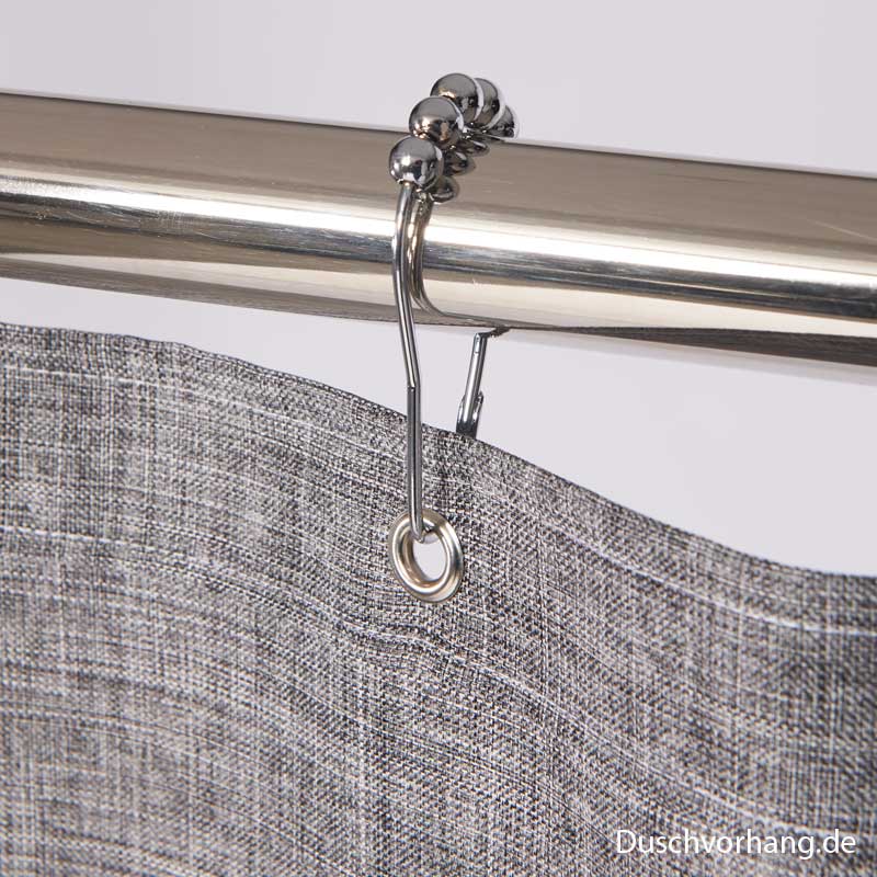 Textil Duschvorhang Graphit Grau 180x200 Textil Duschvorhang Graphit Grau 180x200