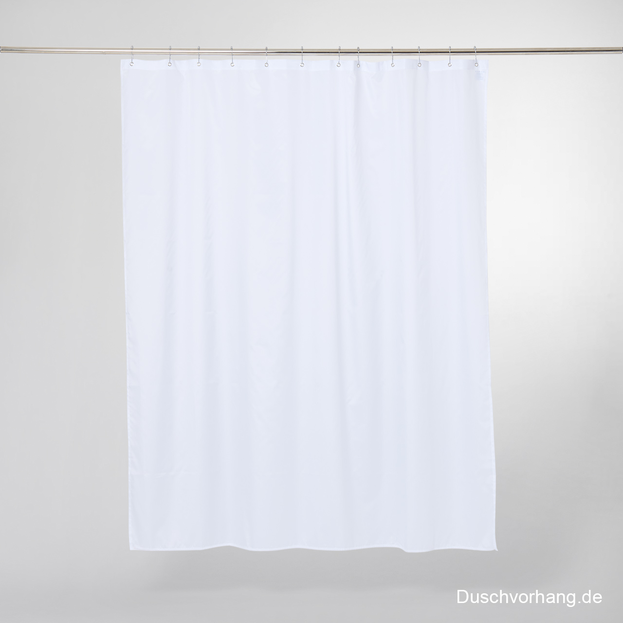 Textil Duschvorhang weiss uni 180 breit Textil Duschvorhang weiss 180x200 an Duschvorhangstange