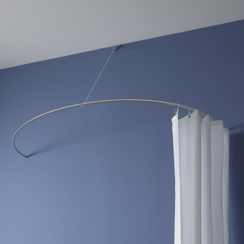 Duschstange Halbkreis DR70HW Wand Halterung - 12mm Edelstahl Duschstange Halbkreis DR70HW Wand Halterung - 12mm Edelstahl