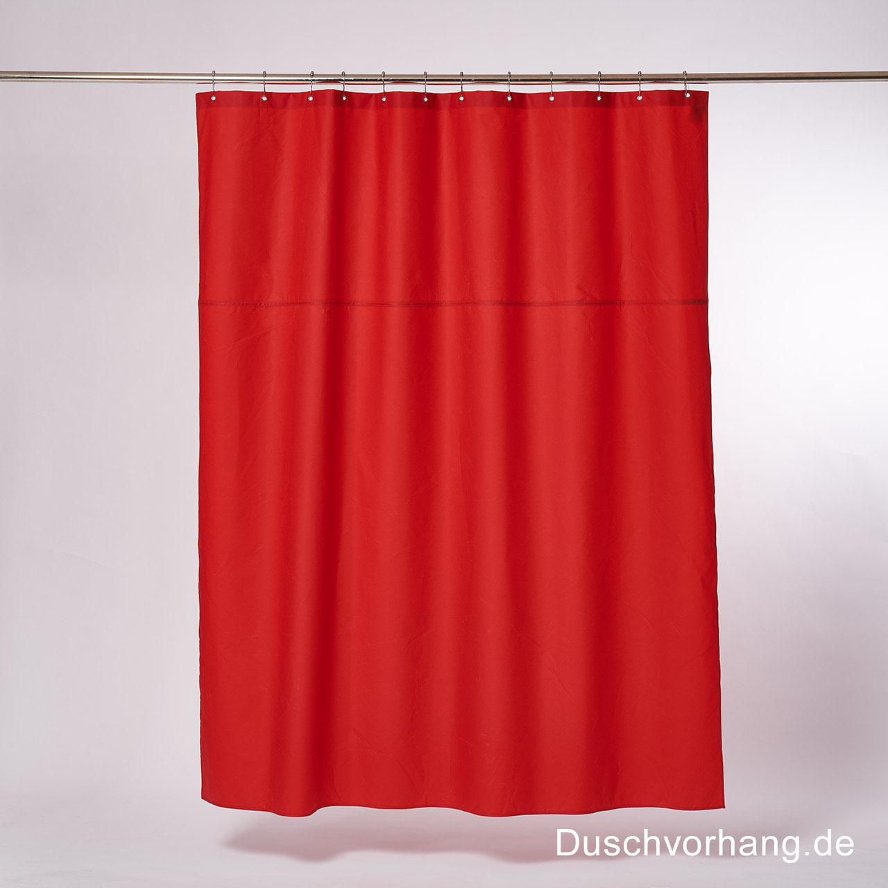 DUWAX Textil Duschvorhang Rot