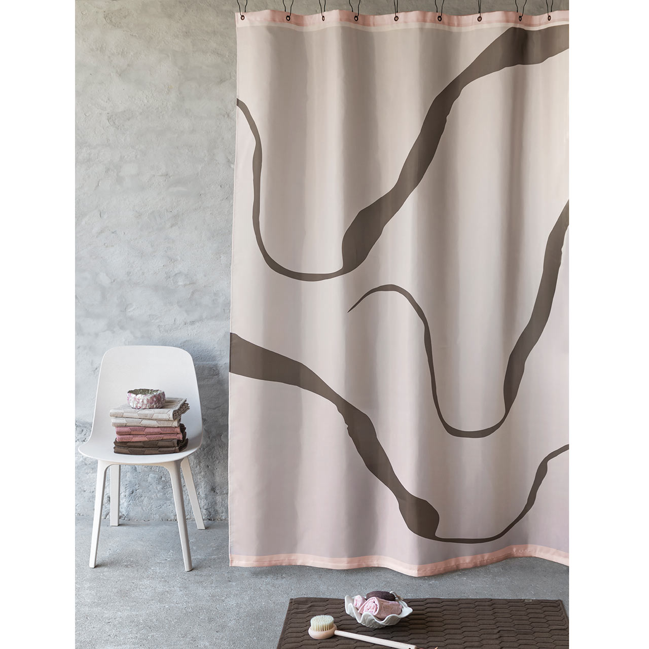 Textil Duschvorhang rosa 150x200 Process Textil Duschvorhang rosa 150x200 Process