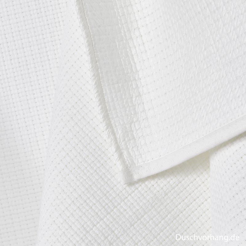 Duschvorhang Textil 180x200 Piquee Weiss Duschvorhang Textil 180x200 Piquee Weiss