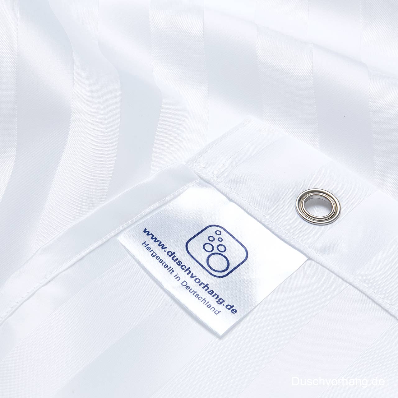 Streifen Satin Duschvorhang Gewebe Stoff Duschvorhang weiß Gewebe gestreift