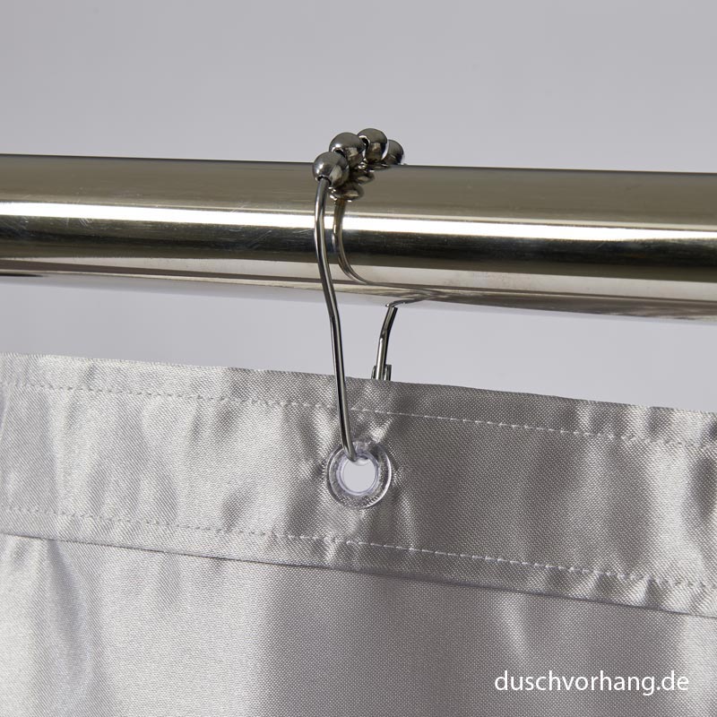 Duschvorhang Textil Silber 180x200 Duschvorhang Textil Silber 180x200