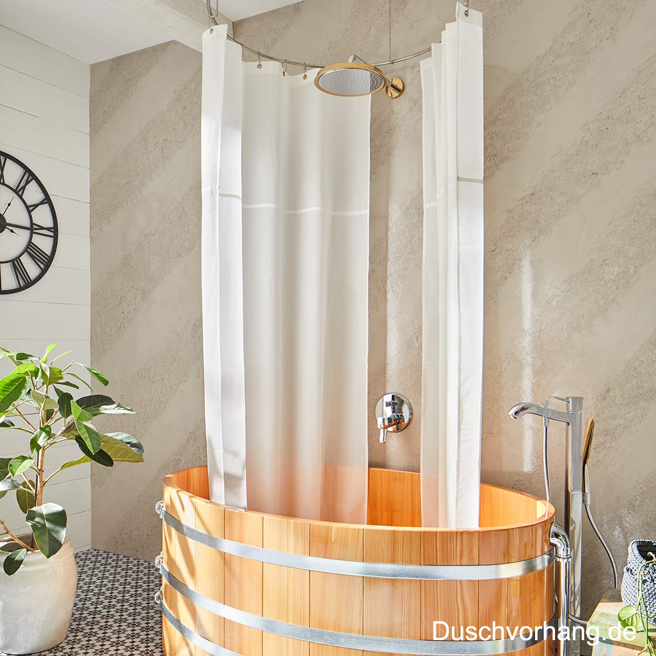 DUWAX Textil Duschvorhang Natur DUWAX Textil Duschvorhang Natur
