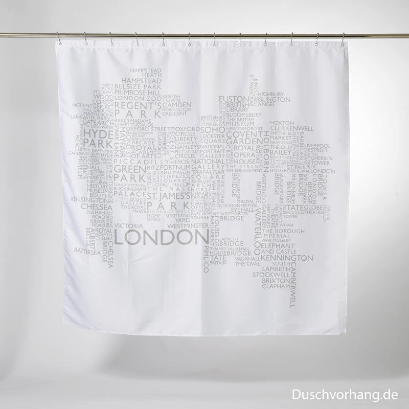 Duschvorhang Textil 180x180 London Duschvorhang Textil 180x180 London