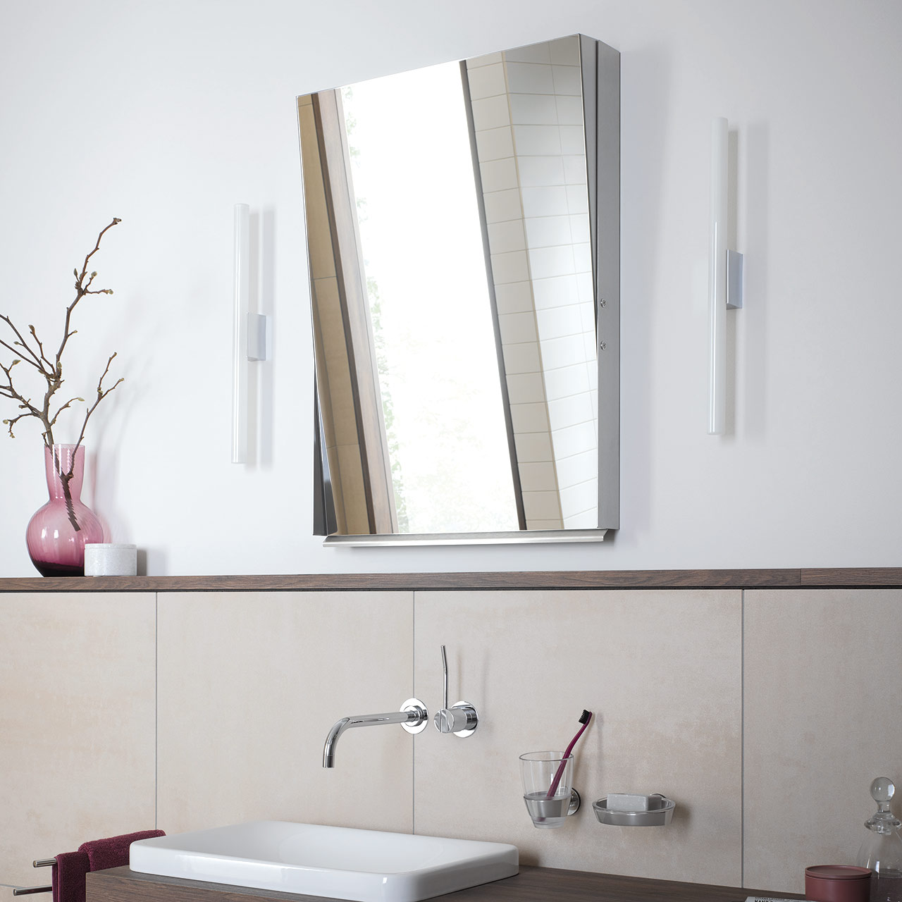 Waschtisch Handtuchhalter - Seitlich - Einfach - Edelstahl - ErgoSystem E300 Waschtisch Handtuchhalter - Seitlich - Einfach - Edelstahl - ErgoSystem E300