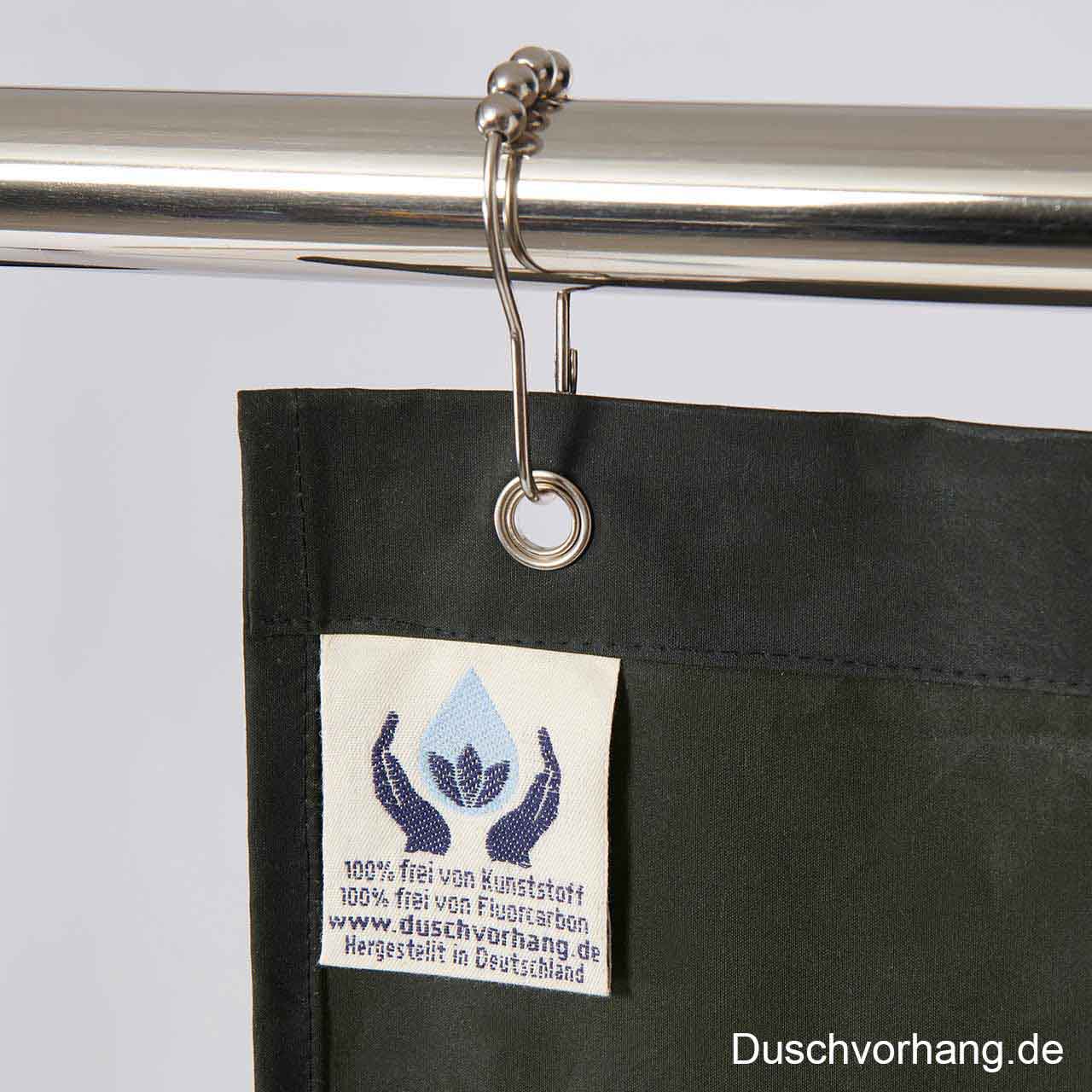 DUWAX Textil Duschvorhang Grün