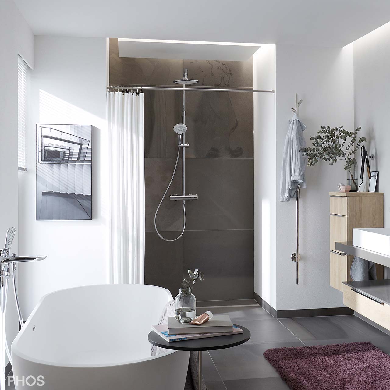 Duschvorhangstange Duschnische - 12 mm Edelstahl Duschvorhangstange Duschnische - 12 mm Edelstahl