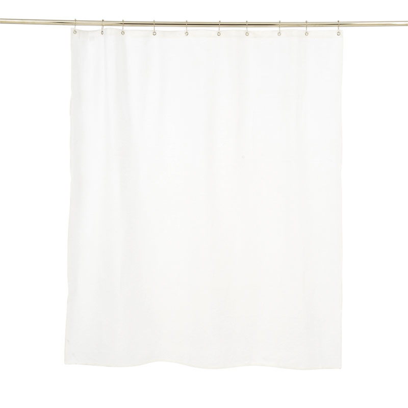 Duschvorhang Textil 180x220 Weiss Uni