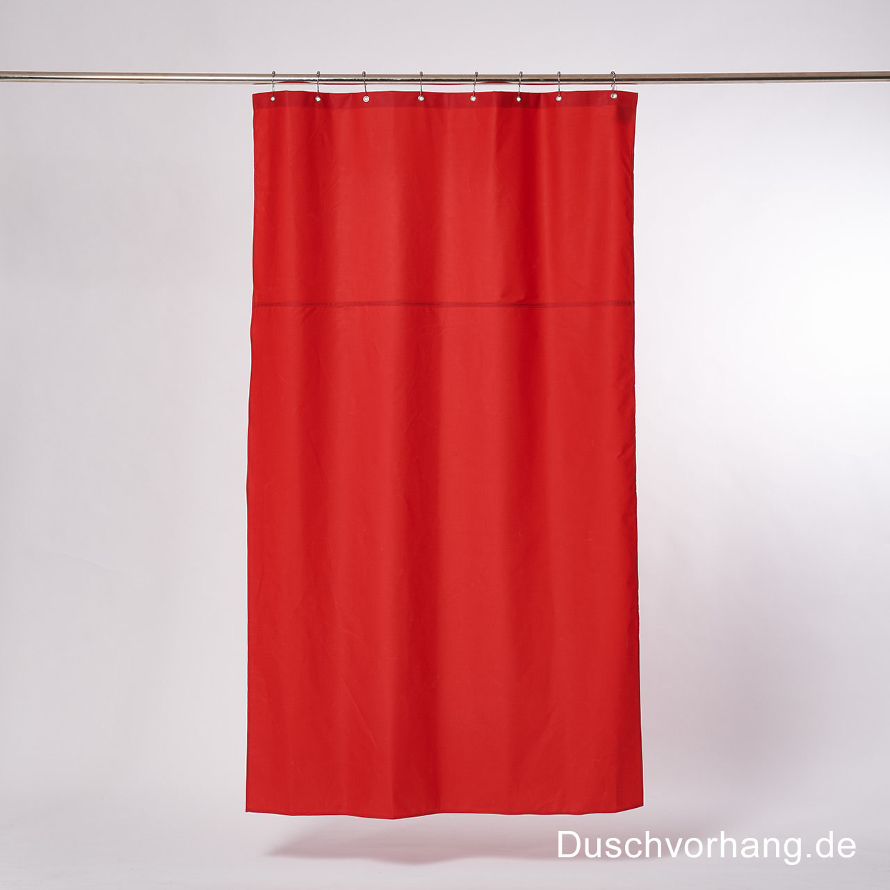 DUWAX Textil Duschvorhang Rot