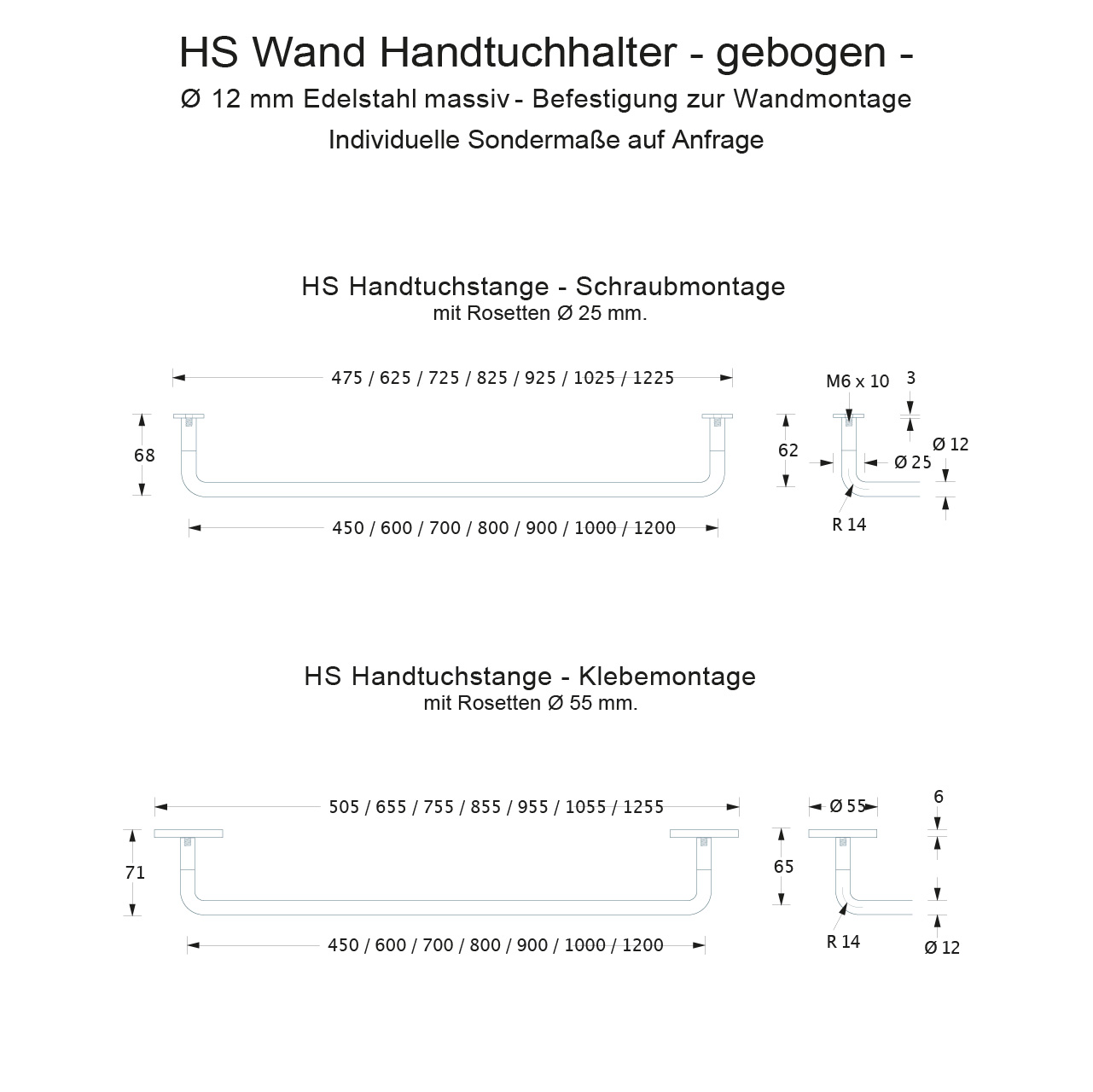 Phos Wand Handtuchhalter - Edelstahl Phos Wand Handtuchhalter - Edelstahl