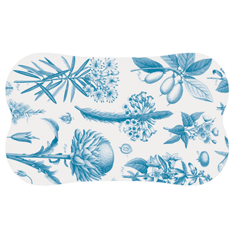 Antirutsch Badematte Gummi Design Floral Botanik 70x40cm