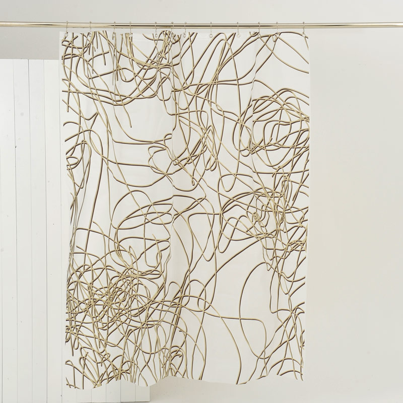 Duschvorhang 180x200 SPAGHETTI Beige Braun Duschvorhang 180x200 SPAGHETTI Beige Braun