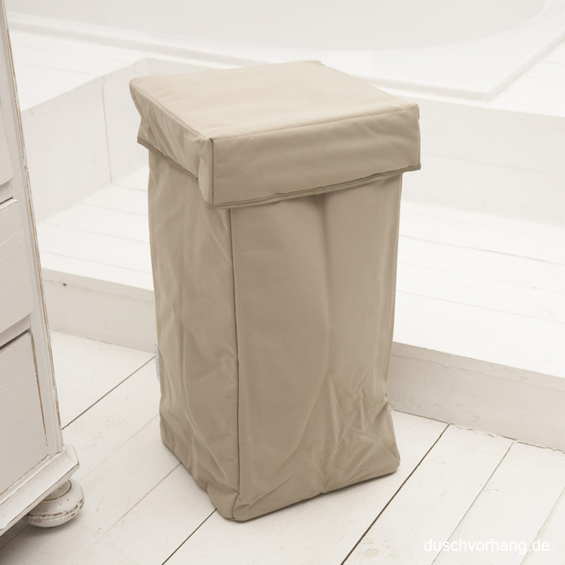 Wäschekorb mit Deckel, Henkel, faltbar - Braun - 30x30x60cm Wäschekorb mit Deckel, Henkel, faltbar - Braun - 30x30x60cm