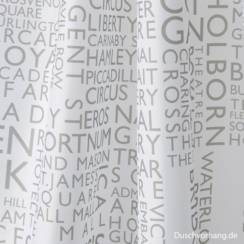 Duschvorhang Textil 180x180 London Duschvorhang Textil 180x180 London