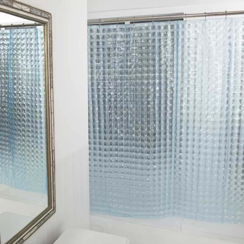 Duschvorhang 180x180 Glasbaustein Blau Duschvorhang 180x180 Glasbaustein Blau