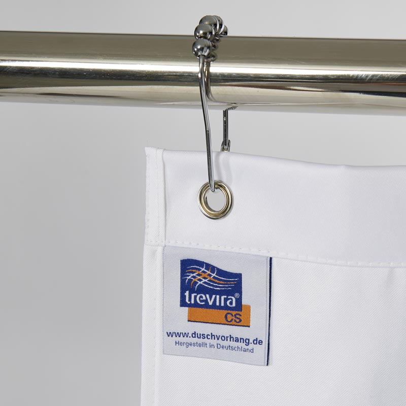 Duschvorhang Textil Weiß 120x200 Trevira CS Duschvorhang Textil Weiß 120x200 Trevira CS