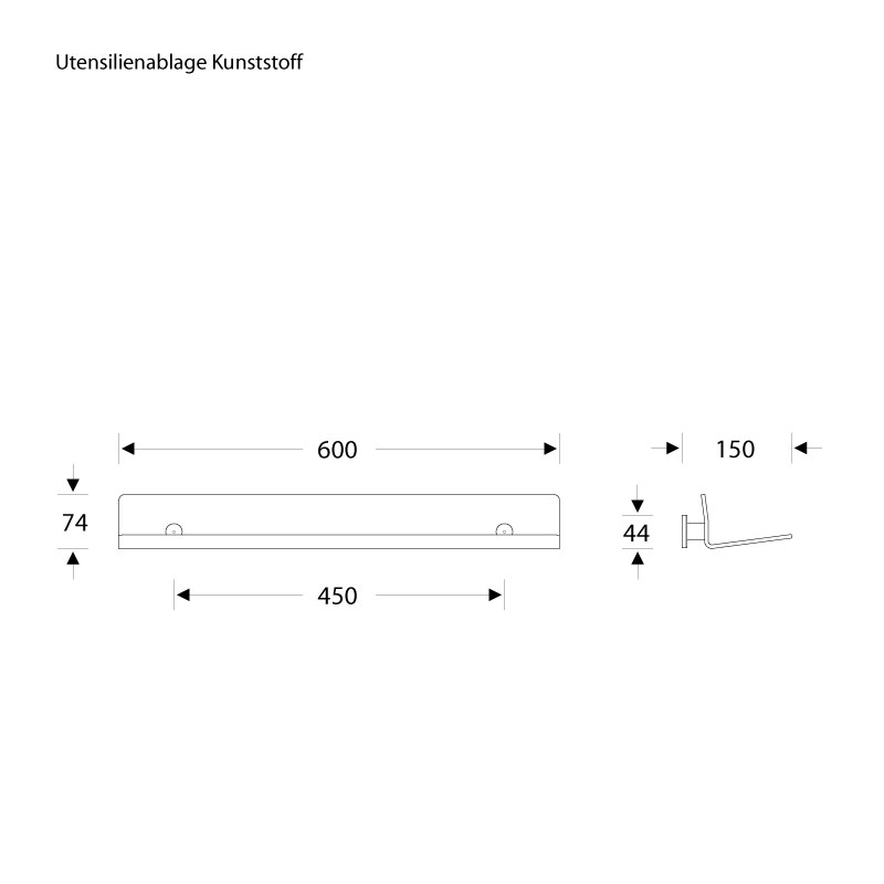 Ablage für Dusche Bad WC - Kunststoff - FSB ErgoSystem