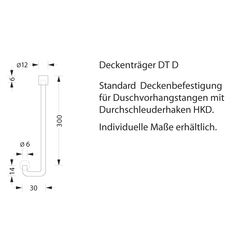 Maßanfertigung Duschstange