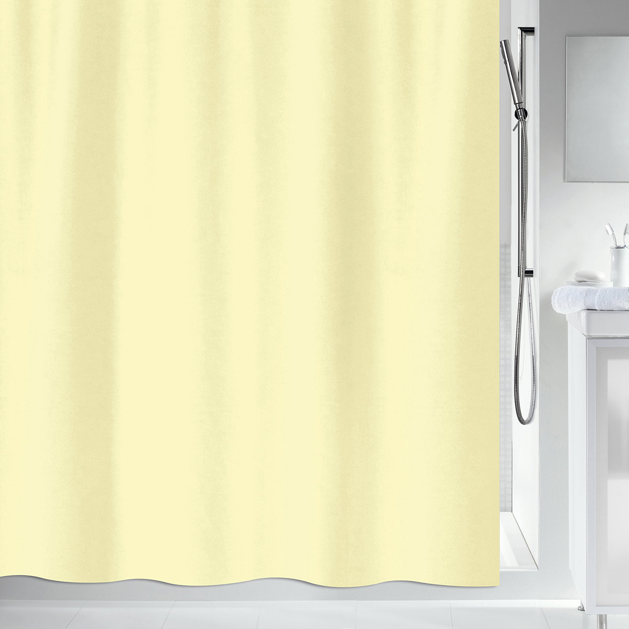 Duschvorhang Textil Gelb 180x200 - Spirella Duschvorhang Textil Gelb 180x200 - Spirella