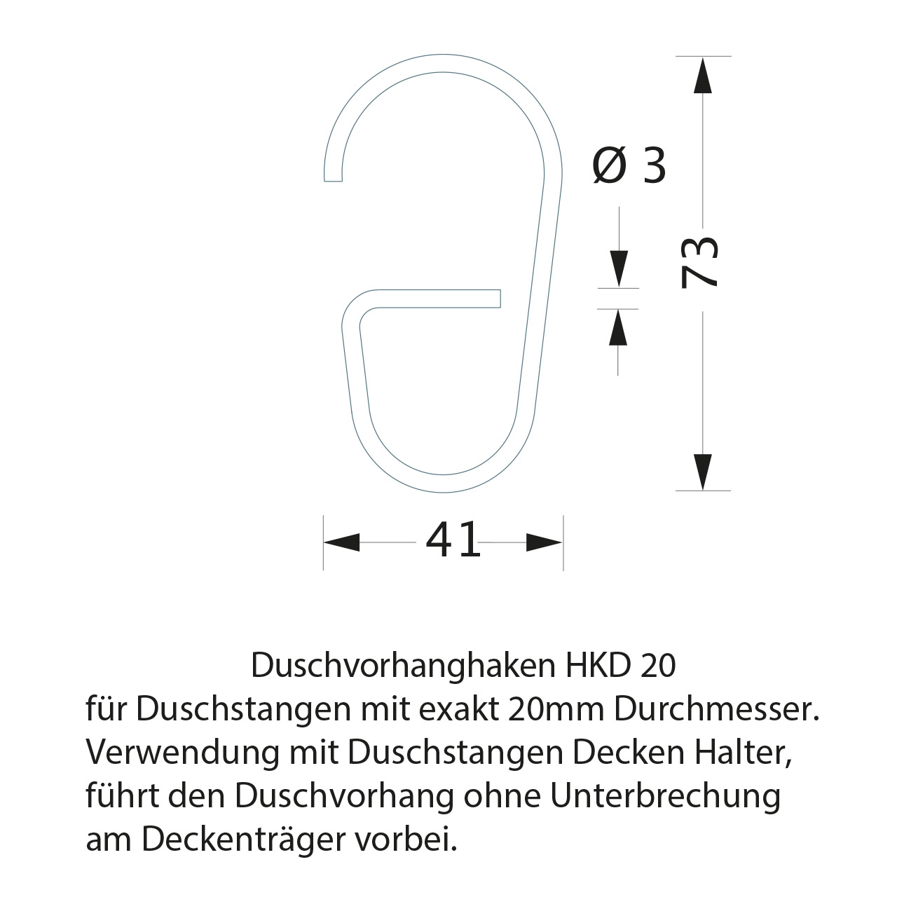 Duschvorhangstange Duschnische - 20 mm Edelstahl | Duschvorhang.de, einfach  gute Duschvorhänge