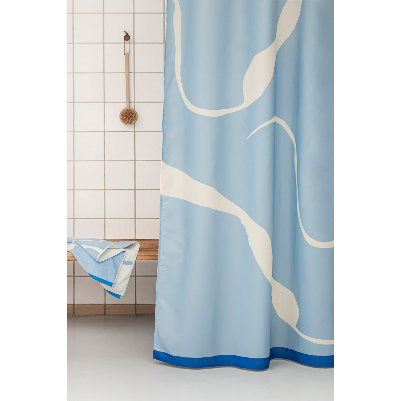Duschvorhang.de, Nova Duschvorhang Textil Arte 150x200 blau | einfach gute Duschvorhänge